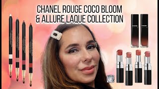 CHANEL REVIEW! LIPS Product Releases " ROUGE COCO BLOOM"- " ROUGE ALLURE LAQUE" & LE CRAYON LEVRES!