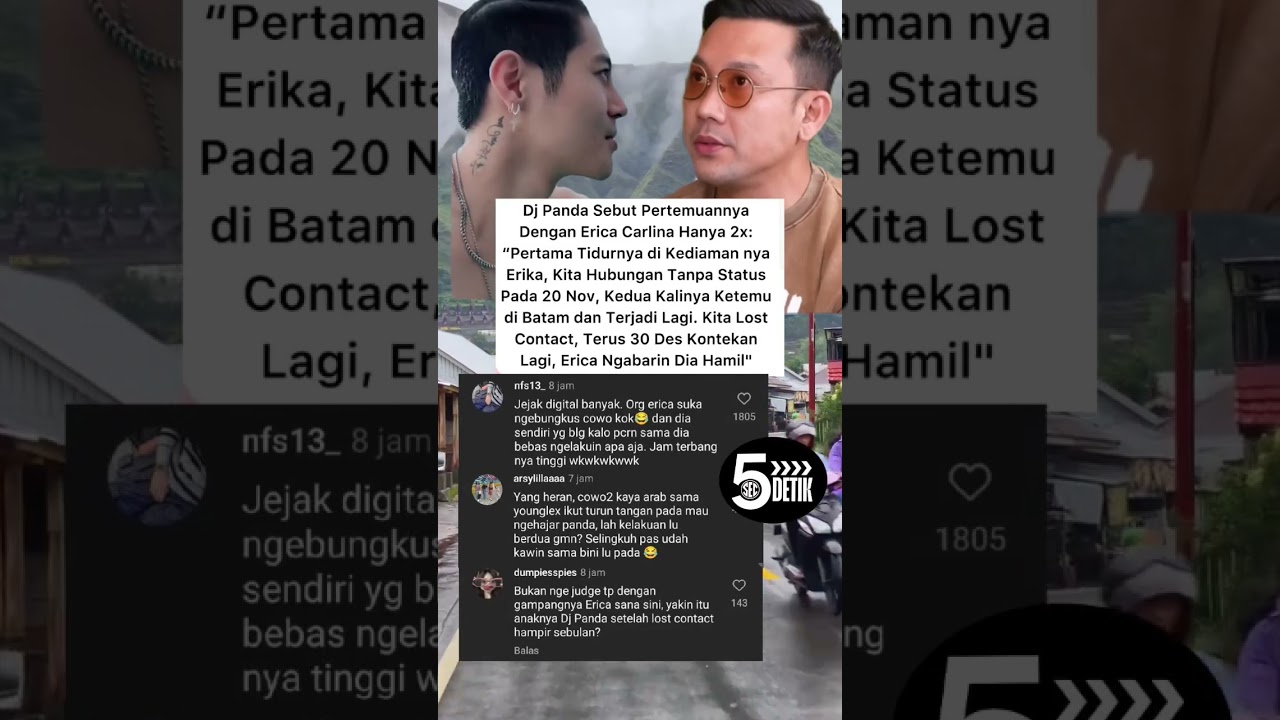 DJ PANDA SEBUT HANYA KETEMU ERIKA CARLINA 2 KALI HINGGA HAMIL 