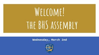 Virtual Assembly - March 3, 2021  |  Brandon Hall School