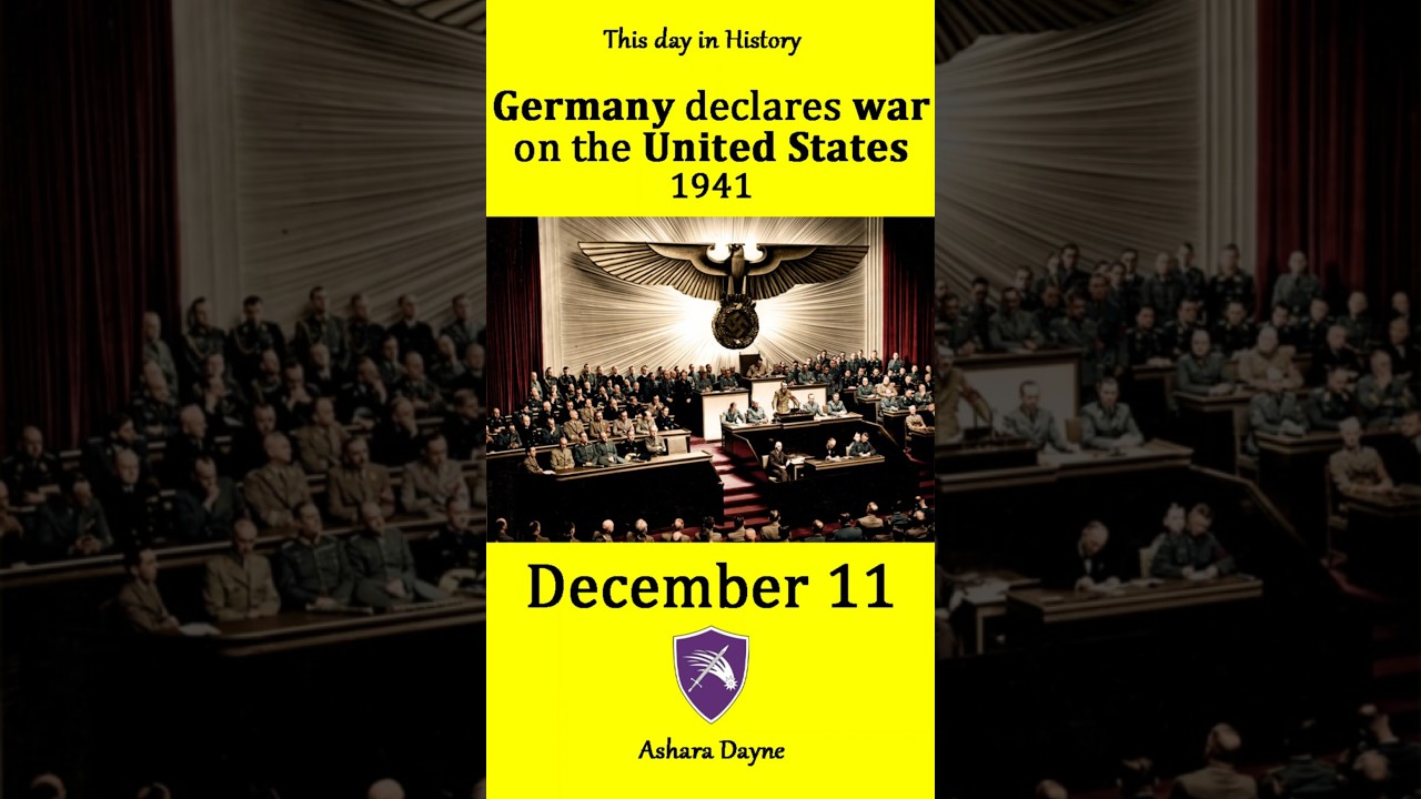 Nazi Germany declared war on the United States 1941 / December 11 - This day in History