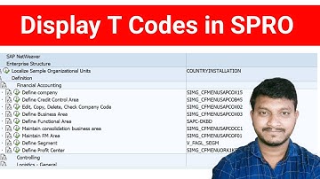 Display T code name in SAP SPRO Path