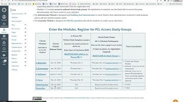 Introduction to the Canvas Course- Oregon Math Project: Tools for Reform and Adoption