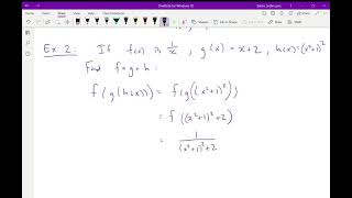 Lesson 10 -  Composition of functions