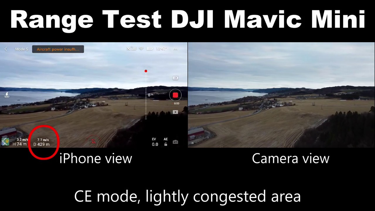 DJI Mavic Mini Range test (CE Mode) YouTube