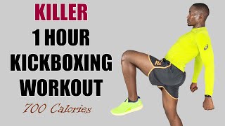 KILLER 1 Hour Kickboxing Workout for Weight Loss 700 Calories