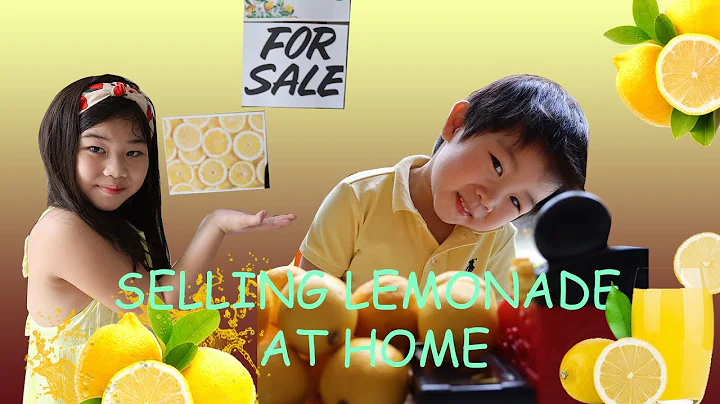 SAMMIE AND CALVIN PRETEND PLAY SELLING LEMONADE AT...