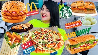 Living on FAST FOOD For 24 Hours Challenge | Paneer Food Challenge