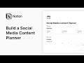How to build social media content planner in notion