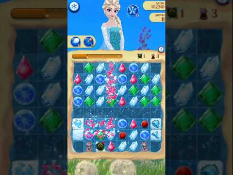 Disney Frozen Free Fall Endless map level #2915 (the final level @ 2019-11-03) (without using items)