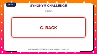 Synonym Challenge #0115 | Similar Words Quiz Practice