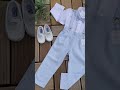 Conjunto Batizado Premium infantil menino Calça Camisa supensorio e gravata Azul Bebe