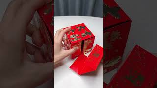 Из шести красных конвертов сделать милый кубический фонарь — просто и красиво.  Приходите и сделайт