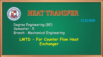 LMTD - For Counter Flow Heat Exchanger