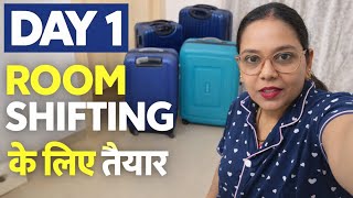New Room Shift Day 1 🚚 | Full Packing &amp; Chaos Vlog