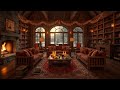 Warm Winter Jazz by Fireplace ❄️ Gentle Ambience for Focused Work and Study