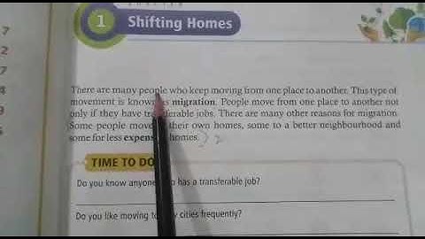 Class V .. E.V.S .. Ch-1:- Shifting Homes