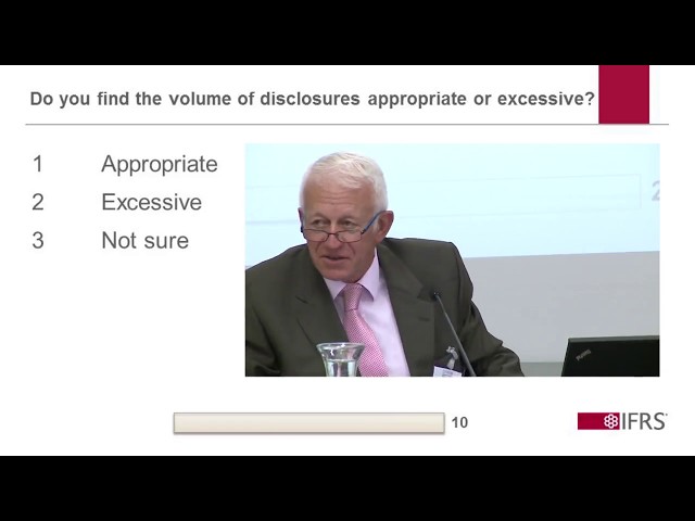 Disclosures under IFRS 7 and IFRS 8 by Philippe Danjou, IASB Board Member