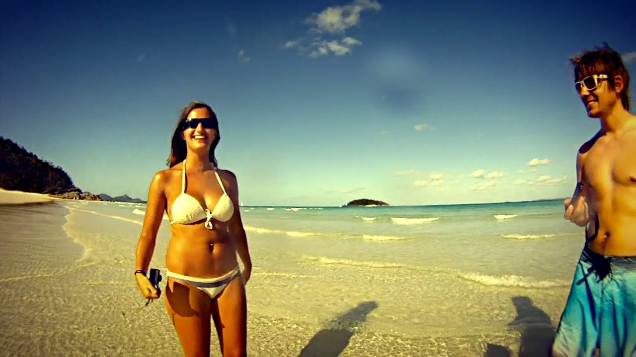 Whitsunday Islands on Whitehaven Beach HD - filmed by GoPro