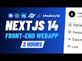 Building a frontend web app with nextjs 14 shadcn  tailwindlabs    4k 2 hours 2024