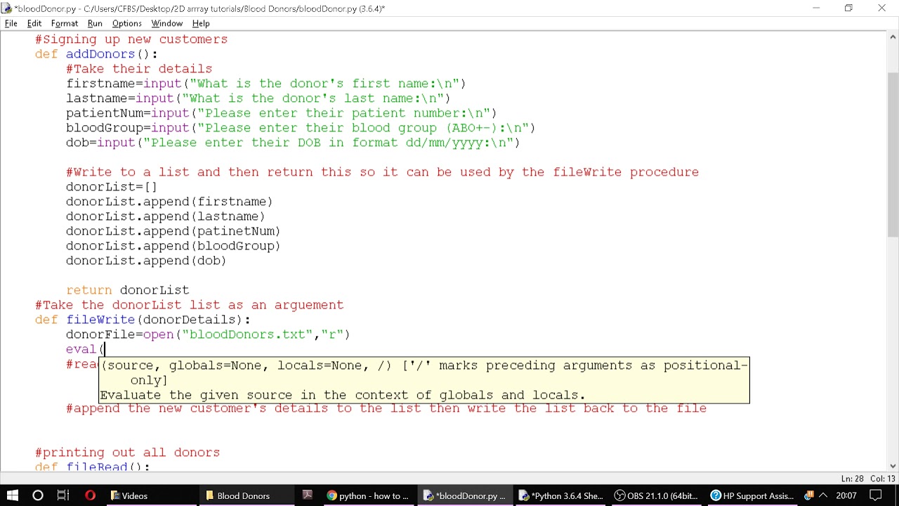 Python Tutorial 31: File writing using a 2D List - YouTube Python Tutorial 31: File Writing Using A 2D List - Youtube