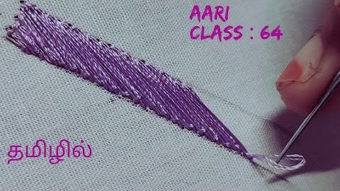 Flat loading stitch in aari work🍁Flat loading stitch for beginners🍁Silk thread Flat loading stitch