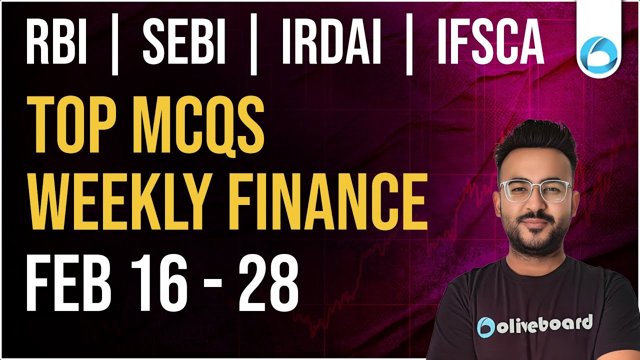 Top Finance MCQs | 16 - 28 FEB | RBI Grade B 2026 | SEBI Grade A 2025