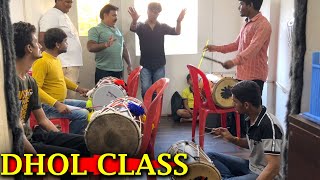 4 Dhol Students Playing Together | Dhol Class In Mumbai | Dhol Lesson | Punjabi Dhol | Music Class