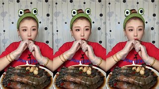 🦐Red Devil Shrimp + Stuffed Prawns 🦞 Fish Roe Spicy Sauce Shrimp Feast🌶️😋 |Ultimate Seafood Mukbang🍤