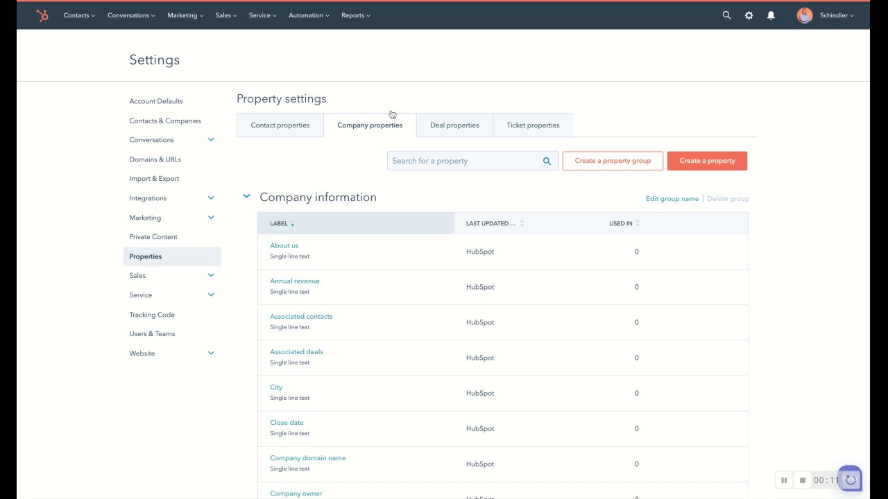 HubSpot Properties YouTube