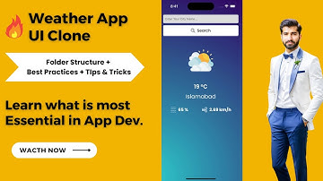 🔥 Mastering UI/UX: React Native Weather App UI Clone, API Integration & Custom Fonts Mastery | 🔥Urdu
