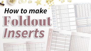 How to make Foldout Inserts for your Planner in a few Minutes