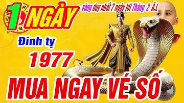 🔴xuất hiện 1 ngày vàng duy nhất nổ lộc lớn từ ngày 6 đến 12 âm- Đinh tỵ 1977 trúng số cực giàu