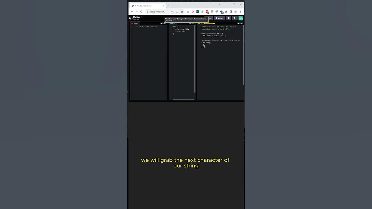 How To Create a JavaScript Typewriter Effect YouTube