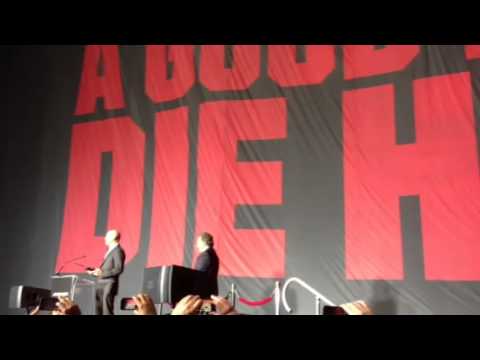 Bruce Willis -- A GOOD DAY TO DIE HARD -- Mural Ceremony on Fox Lot