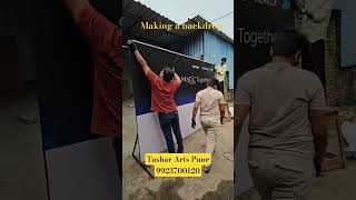 Making a #backdrop #stage #stageshow #background #banner #tusharartspune #viraledits