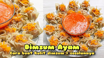 Cara membuat DIMSUM AYAM ekonomis (kulit + cocolannya)
