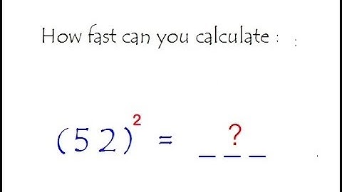 Mentally Squaring Numbers (power 2) : Near Base 50