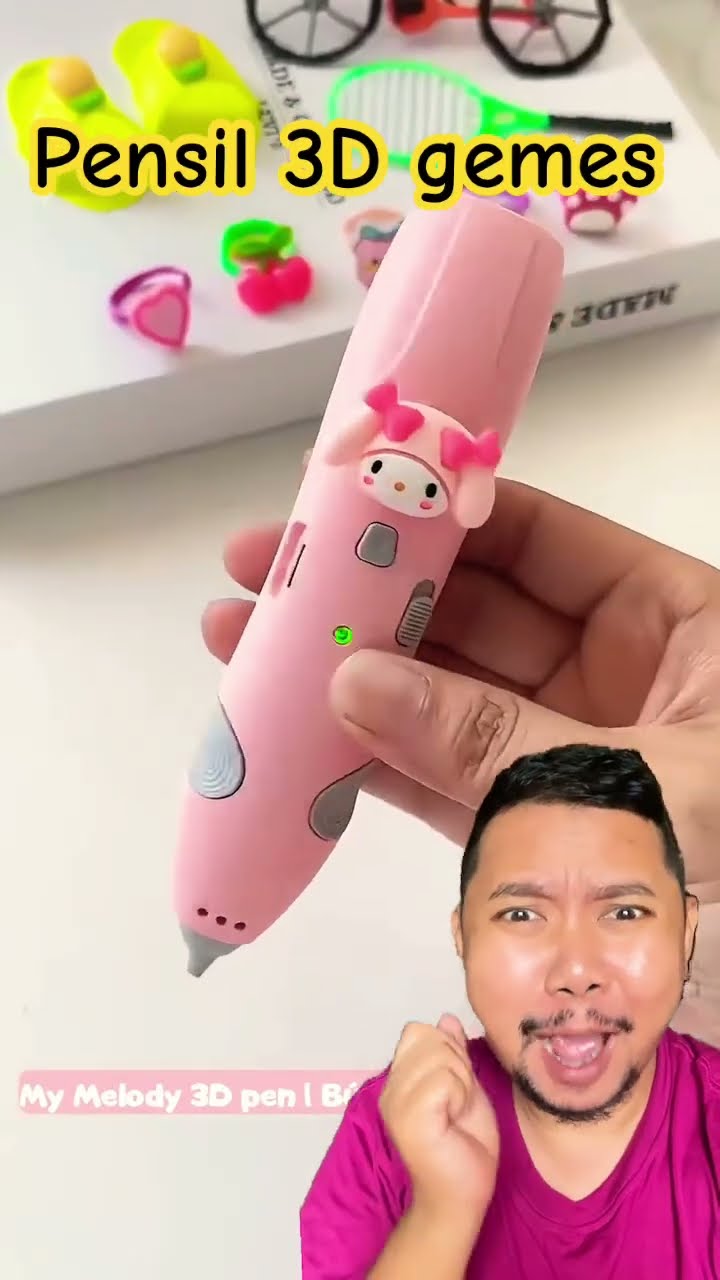 PENSIL 3D gemoy dan BAGUS!!!? #kawaii #shortsviral #sanrio #funny