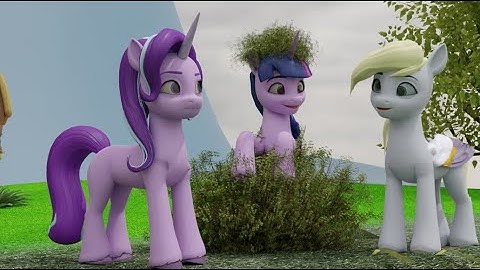 Twilight Sparkle, Starlight Glimmer, and Derpy Hooves G5 Style [Blender Animation Test]