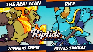 Riptide 2025 TOP 8 - Rice (Shovel Knight) Vs. The Real Man (Zetterburn) Rivals of Aether - RoA