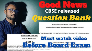 Question Bank Released By CBSE | Class 12 | Point Wise Explanation For Board Student | Target 2021