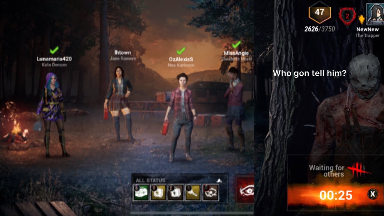 Dbd mobile but I tunnel the last person to ready up - YouTube