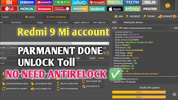 REDMI 9 MI ACCOUNT & FRP REMOVE ONE CLICK UNLOCKTOOL