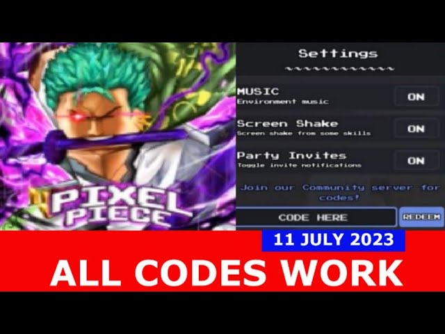 Pixel Piece Codes [UPD3] - Try Hard Guides