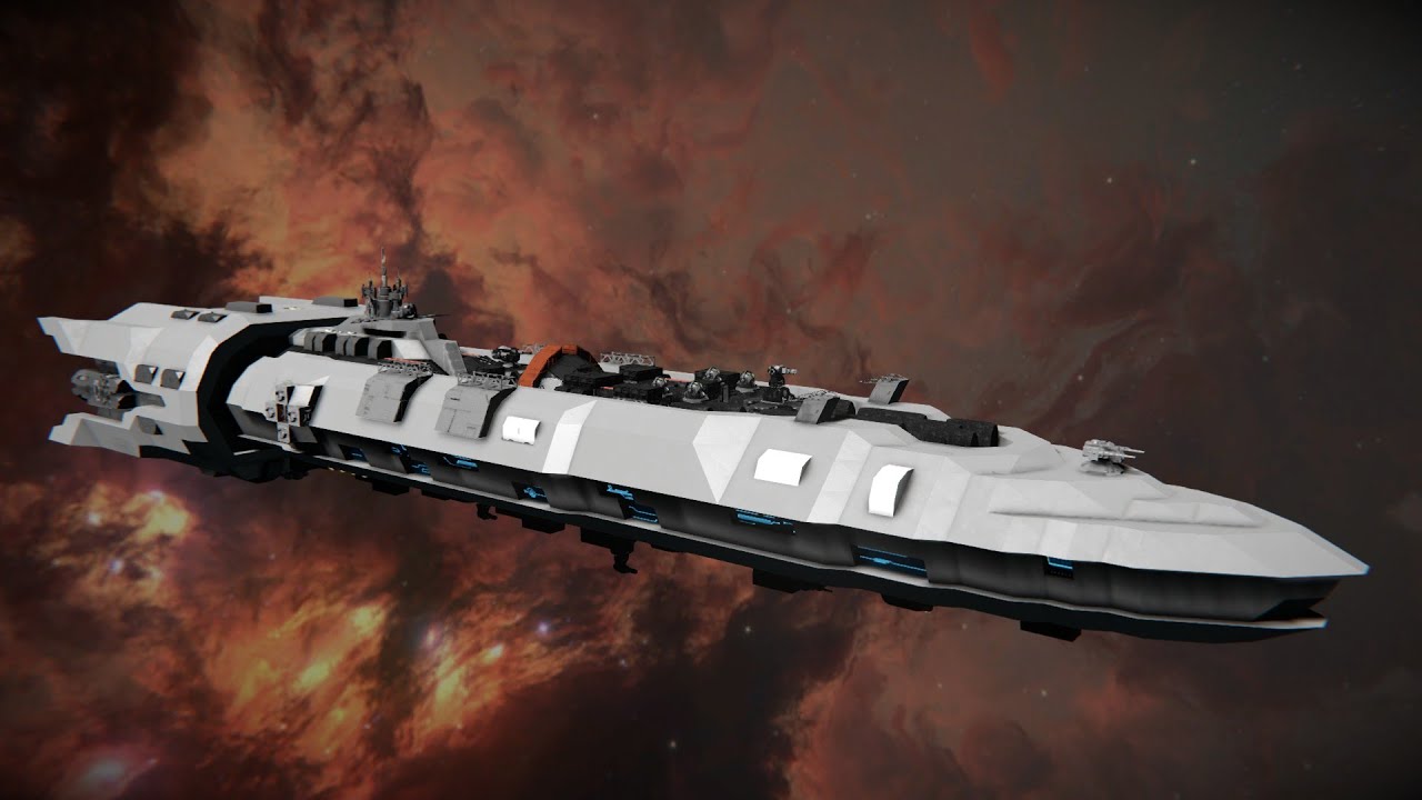 UNH - Hera Class Command Cruiser - Space Engineers Ship Review - YouTube