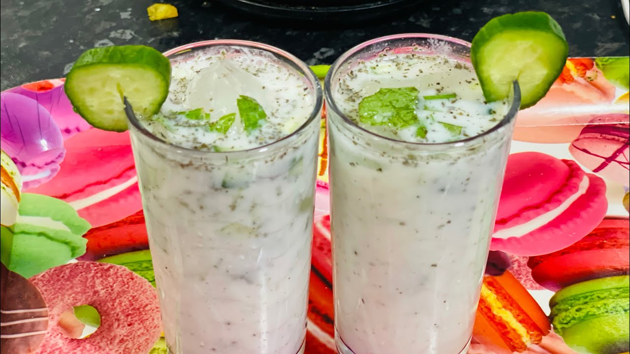 refreshing cold yogurt drink for summer (Afghan drink doogh)