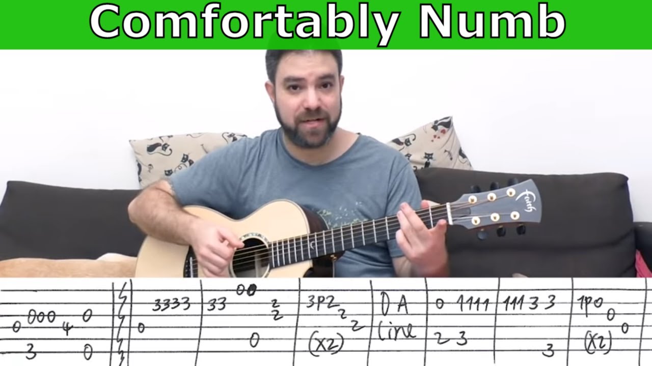 Fingerstyle Tutorial Comfortably Numb [FULL Instrumental] Guitar