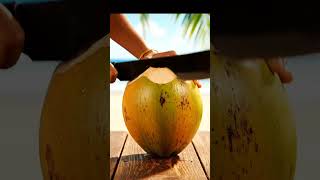 Coconut cutting #coconut #cuttingfruit #cuttingskills #asmr #relaxing #satiafying #ai #shorts