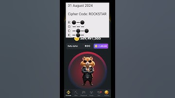 31 August 2024 Hamster combat daily Cipher code Solve|| #shorts