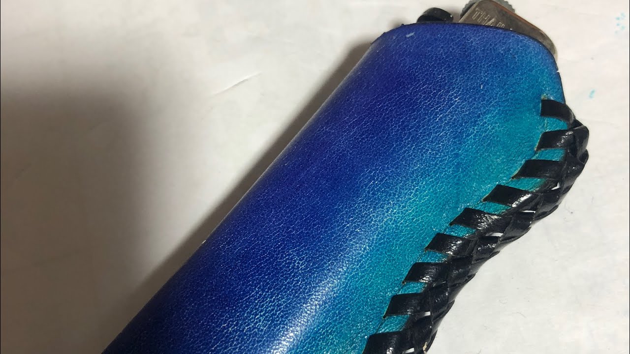 ¥100ライターケース かがり縫い